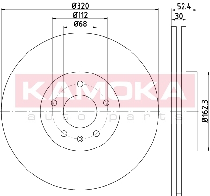 KAMOKA 103309 Brzdový kotouč