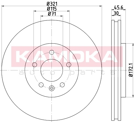 KAMOKA 103311 Brzdový kotouč