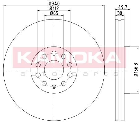 KAMOKA 103313 Bremsscheibe