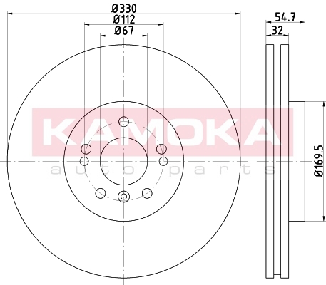 KAMOKA 103317 Brzdový kotouč