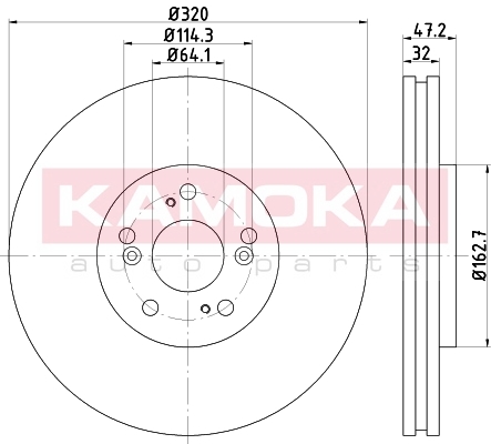 KAMOKA 103318 Brzdový kotouč