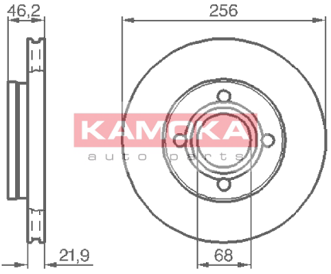 KAMOKA 103386 Bremsscheibe