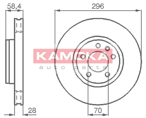 KAMOKA 103660 Bremsscheibe