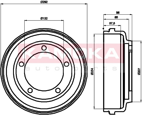 KAMOKA 104002 Bremstrommel