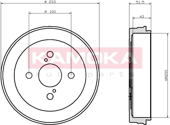 KAMOKA 104028 Bremstrommel