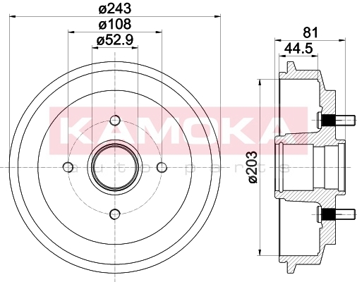 KAMOKA 104031 Bremstrommel