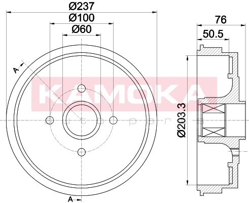 KAMOKA 104055 Bremstrommel