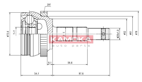 KAMOKA 6036 Gelenksatz,...