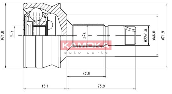 KAMOKA 6258 Gelenksatz,...