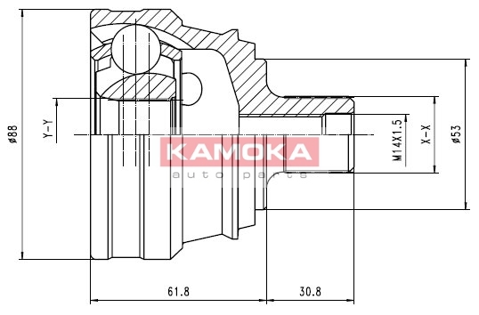 KAMOKA 6276 Gelenksatz,...