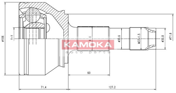 KAMOKA 6501 Gelenksatz,...