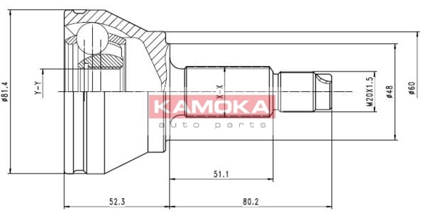 KAMOKA 6512 Gelenksatz,...