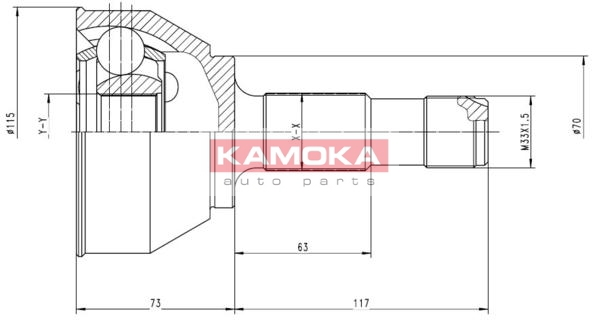 KAMOKA 6556 Sada kloubů,...