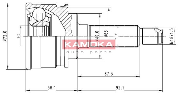 KAMOKA 6562 Sada kloubů,...