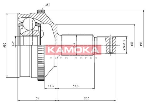 KAMOKA 6574 Gelenksatz,...