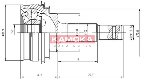 KAMOKA 6592 Sada kloubů,...