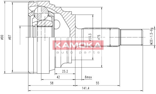 KAMOKA 6600 Gelenksatz,...