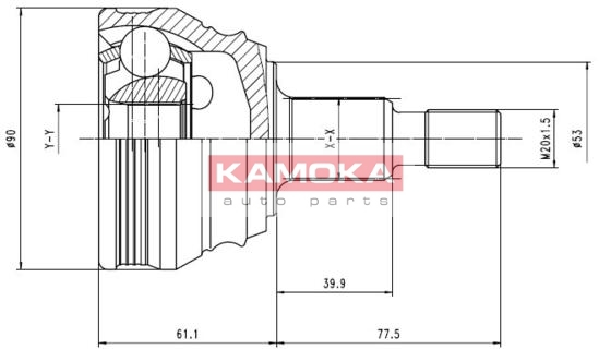 KAMOKA 6680 Gelenksatz,...