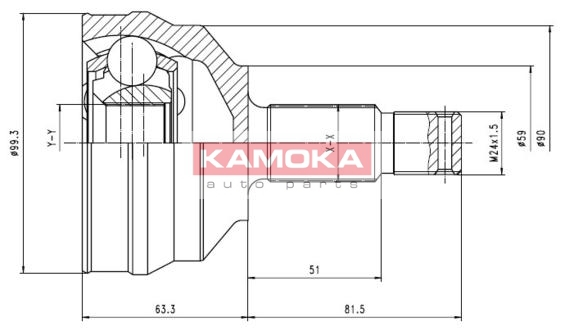 KAMOKA 6698 Gelenksatz,...