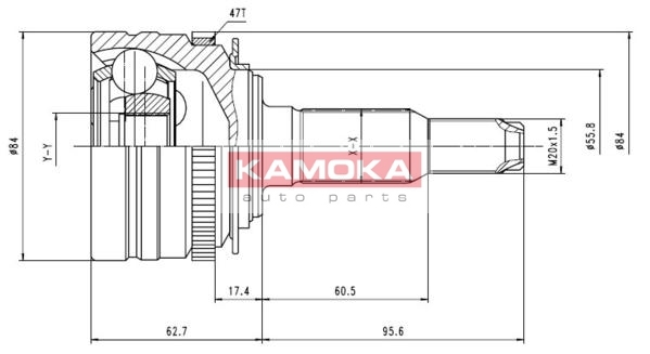 KAMOKA 6747 Gelenksatz,...