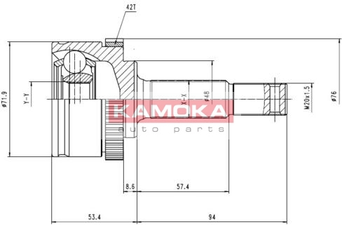 KAMOKA 6783 Gelenksatz,...