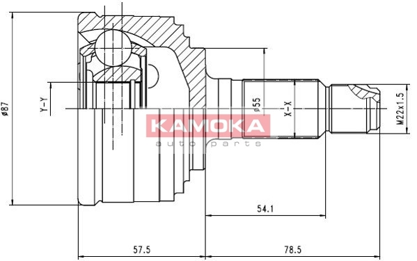 KAMOKA 6830 Gelenksatz,...