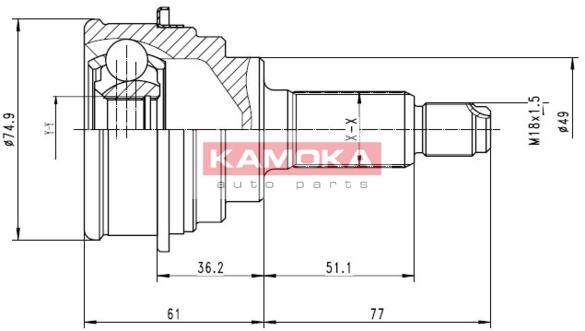 KAMOKA 6836 Gelenksatz,...