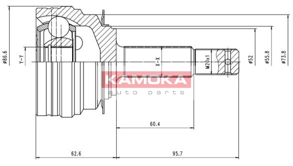 KAMOKA 7098 Sada kloubů,...