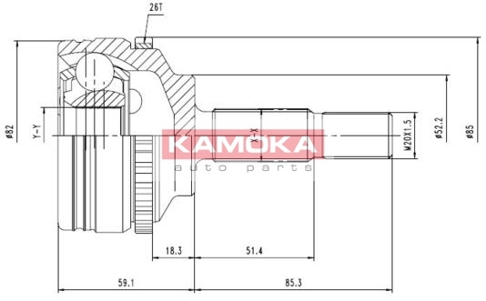 KAMOKA 7140 Gelenksatz,...