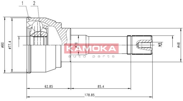 KAMOKA 7142 Sada kloubů,...