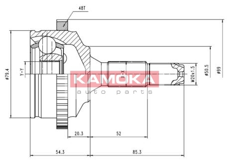 KAMOKA 7146 Sada kloubů,...