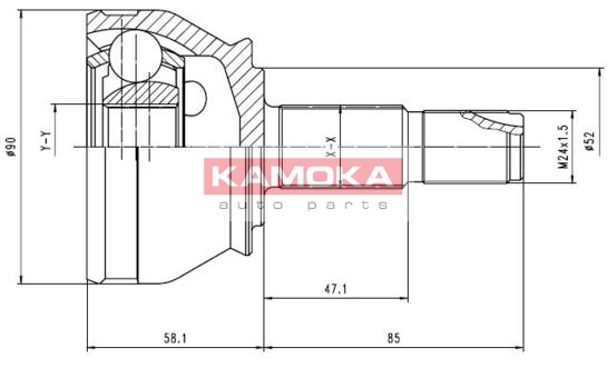 KAMOKA 7412 Sada kloubů,...