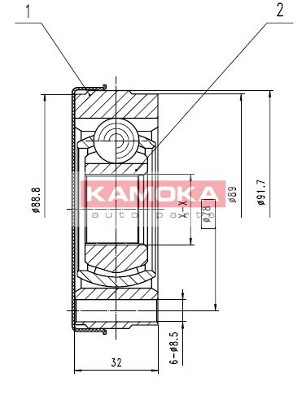 KAMOKA 8010 Gelenksatz,...