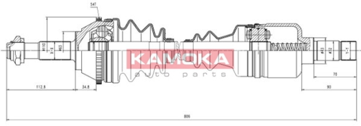 KAMOKA CT1138915A Hnací hřídel