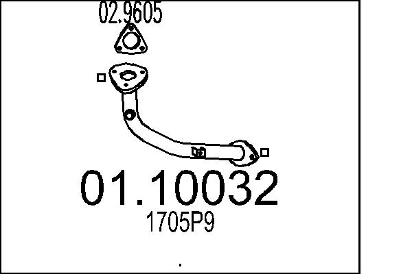 MTS 01.10032 Výfuková trubka