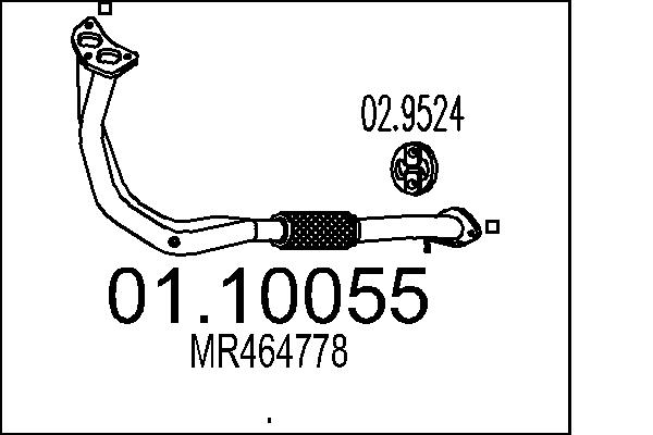 MTS 01.10055 Výfuková trubka