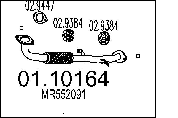 MTS 01.10164 Výfuková trubka