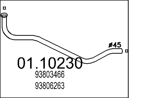 MTS 01.10230 Výfuková trubka