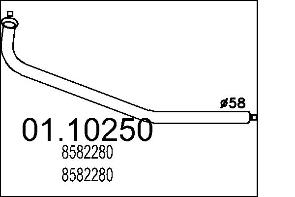 MTS 01.10250 Výfuková trubka