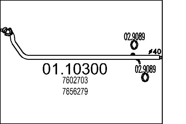 MTS 01.10300 Výfuková trubka