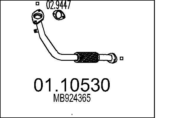 MTS 01.10530 Výfuková trubka