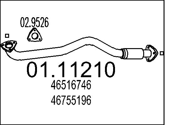 MTS 01.11210 Výfuková trubka