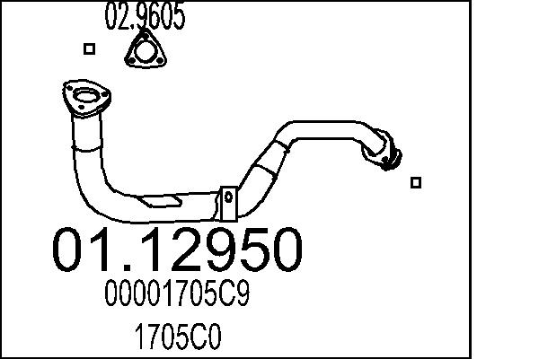 MTS 01.12950 Výfuková trubka