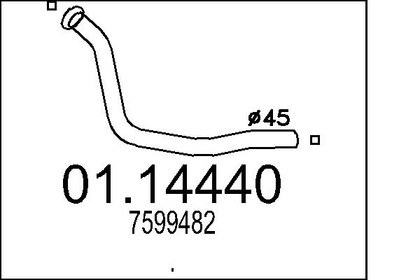 MTS 01.14440 Výfuková trubka