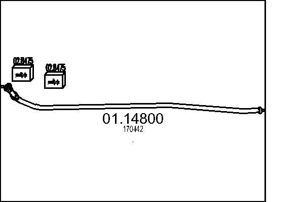 MTS 01.14800 Tubo gas scarico