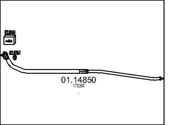 MTS 01.14850 Výfuková trubka