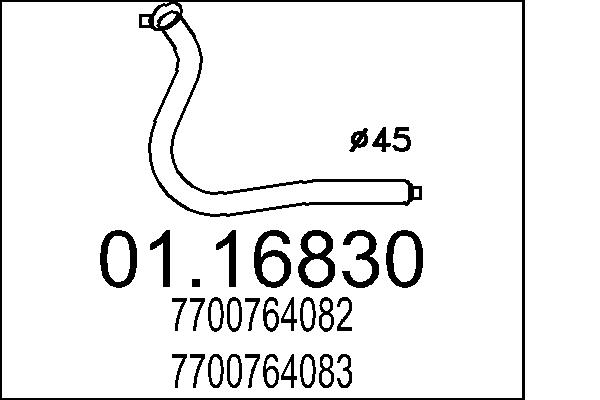 MTS 01.16830 Výfuková trubka