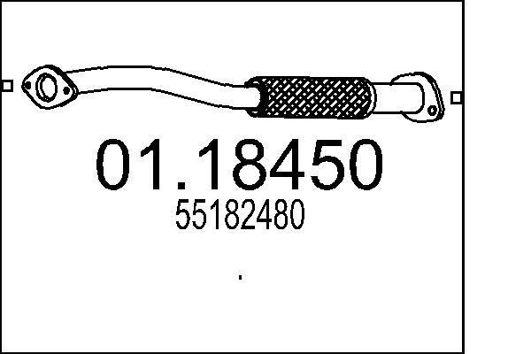 MTS 01.18450 Výfuková trubka