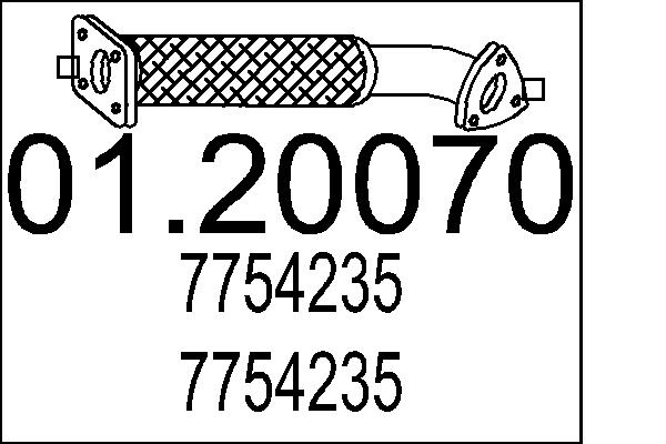 MTS 01.20070 Výfuková trubka