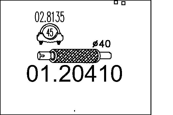 MTS 01.20410 Prużný díl výfuku